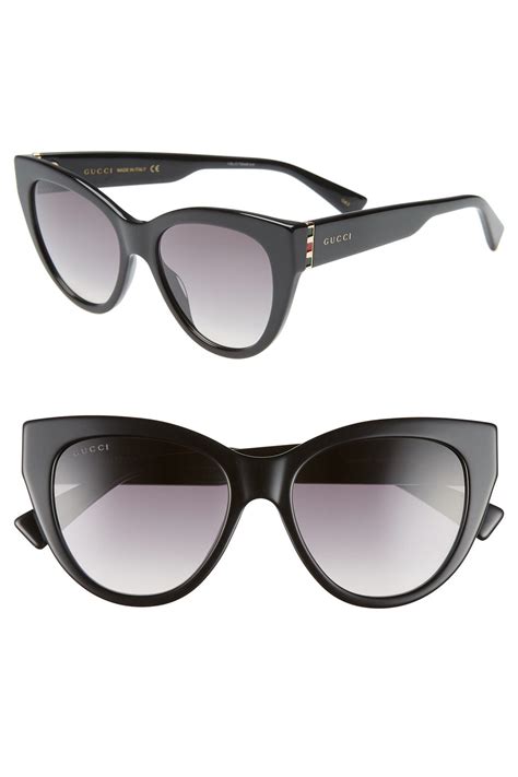 gucci 53mm faux pearl cat eye sunglasses|Gucci cat eye sunglasses black.